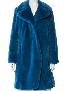 Bartley Mischka blue luxury cozy  teddy coat XS, S